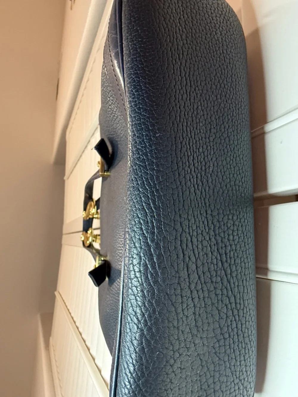 Classic Dooney & Bourke All Weather Leather Purse in Navy